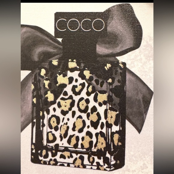 Set of 3 Vintage-Inspired "Coco" Perfume Bottle canvas prints 5.5”X 5.5” - Picture 6 of 11